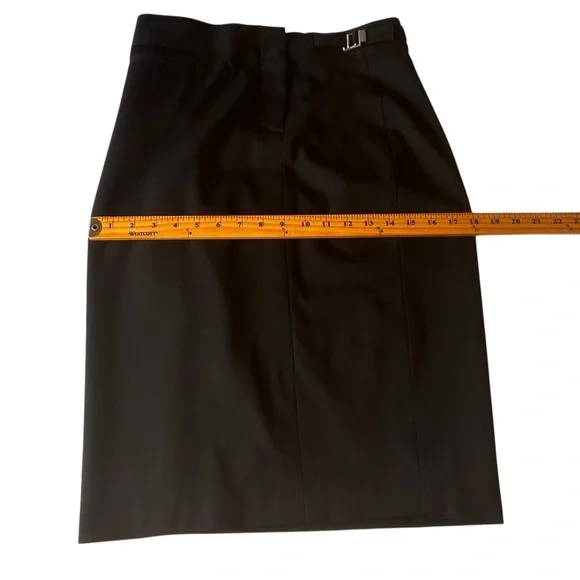 Gucci pencil skirt women’s size 8 black silver buckle vintage Tom Ford luxury - Picture 9 of 16